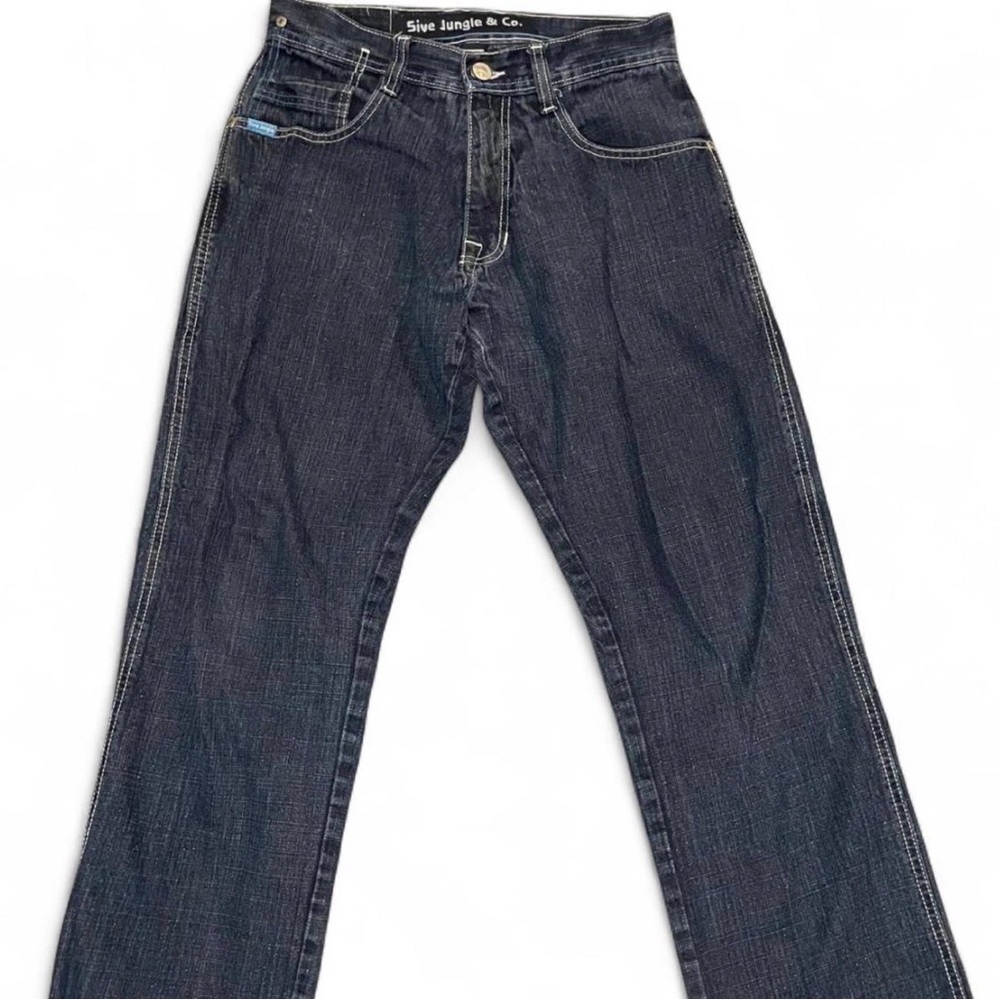 Vintage Y2K 5ive Jungle & Co. Baggy Embroidered Jeans Size 30 - Picture 2 of 7